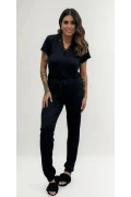 PIJAMA CALÇA E BLUSA MANGA CURTA COM DETALHE EM RENDA